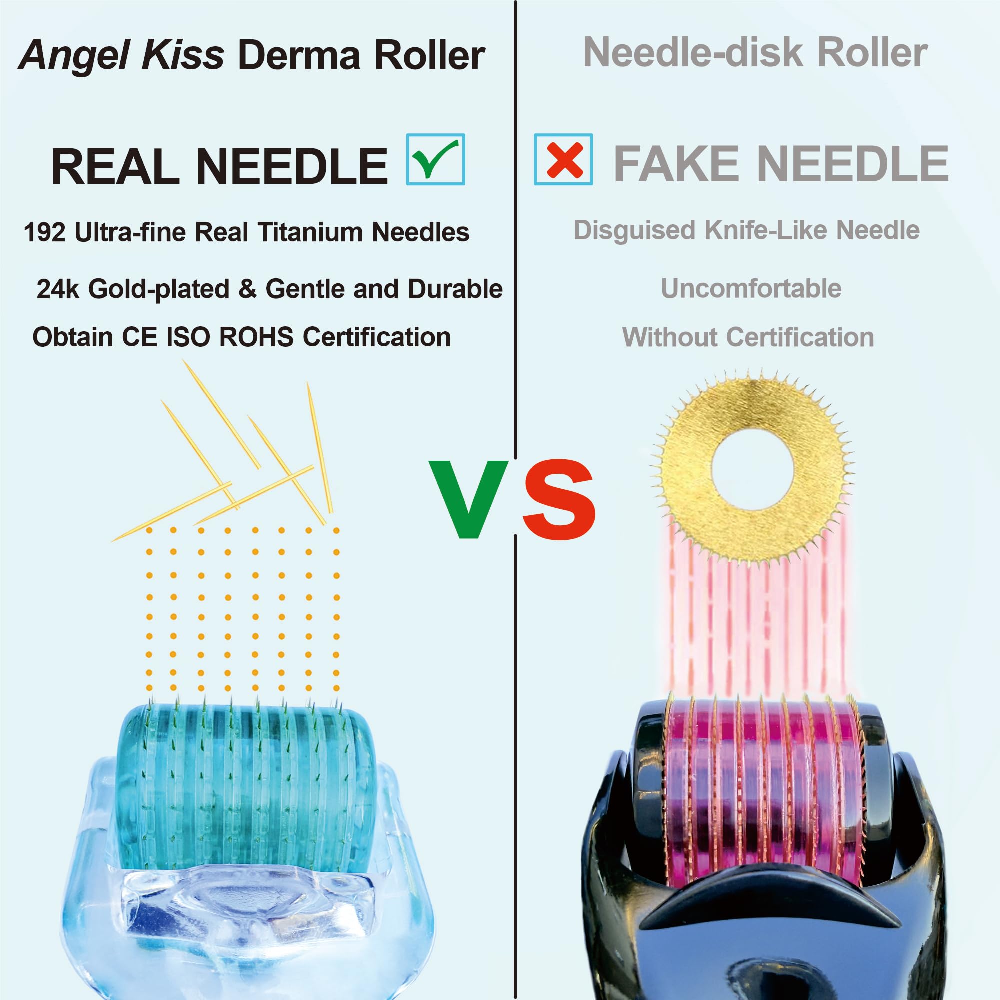 Angel Kiss rouleau visage utilisé à domicile pour routine soin