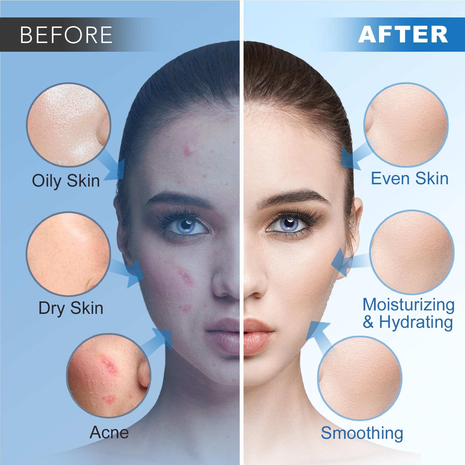 Angeland masque-gel-peau-tout-type convient à toutes les peaux avec hydratation douce.
