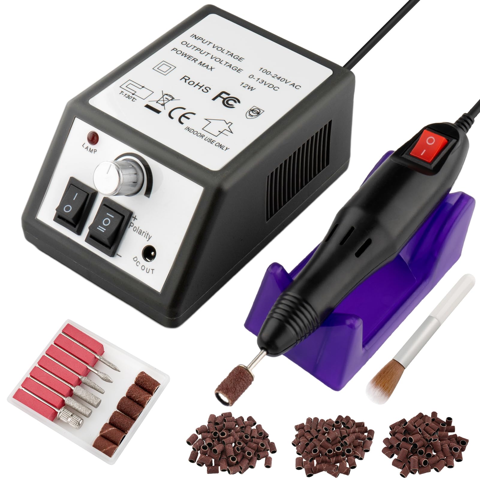 Foreuse ANGLECHAT pour ongles électriques, utilisation polyvalente à domicile.