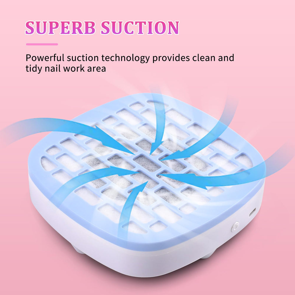 ANGNYA opération silencieuse, collecteur poussiere pour sessions de manucure.