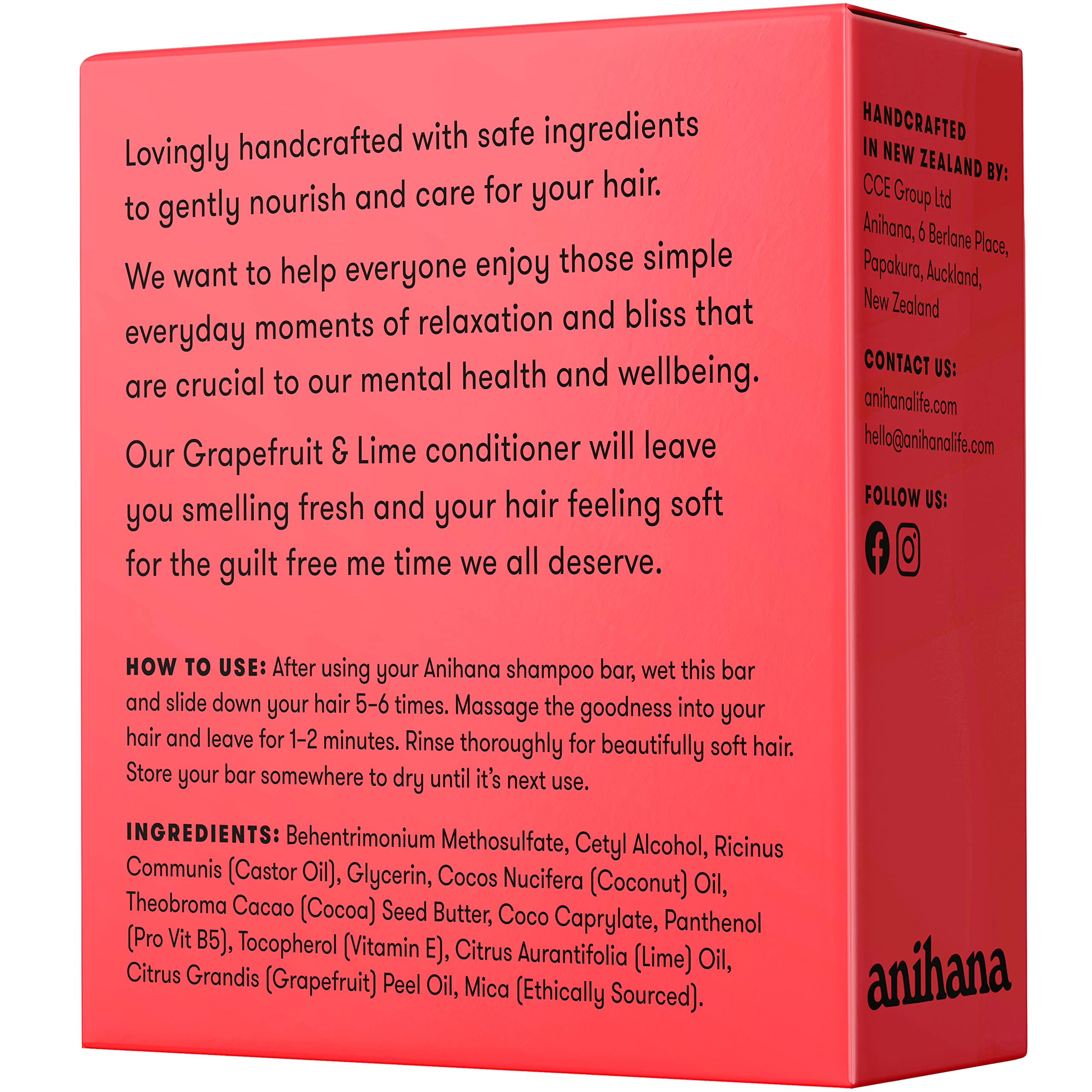 ANIHANA Conditioner Bar pour cheveux colorés, hydratation sans effort.