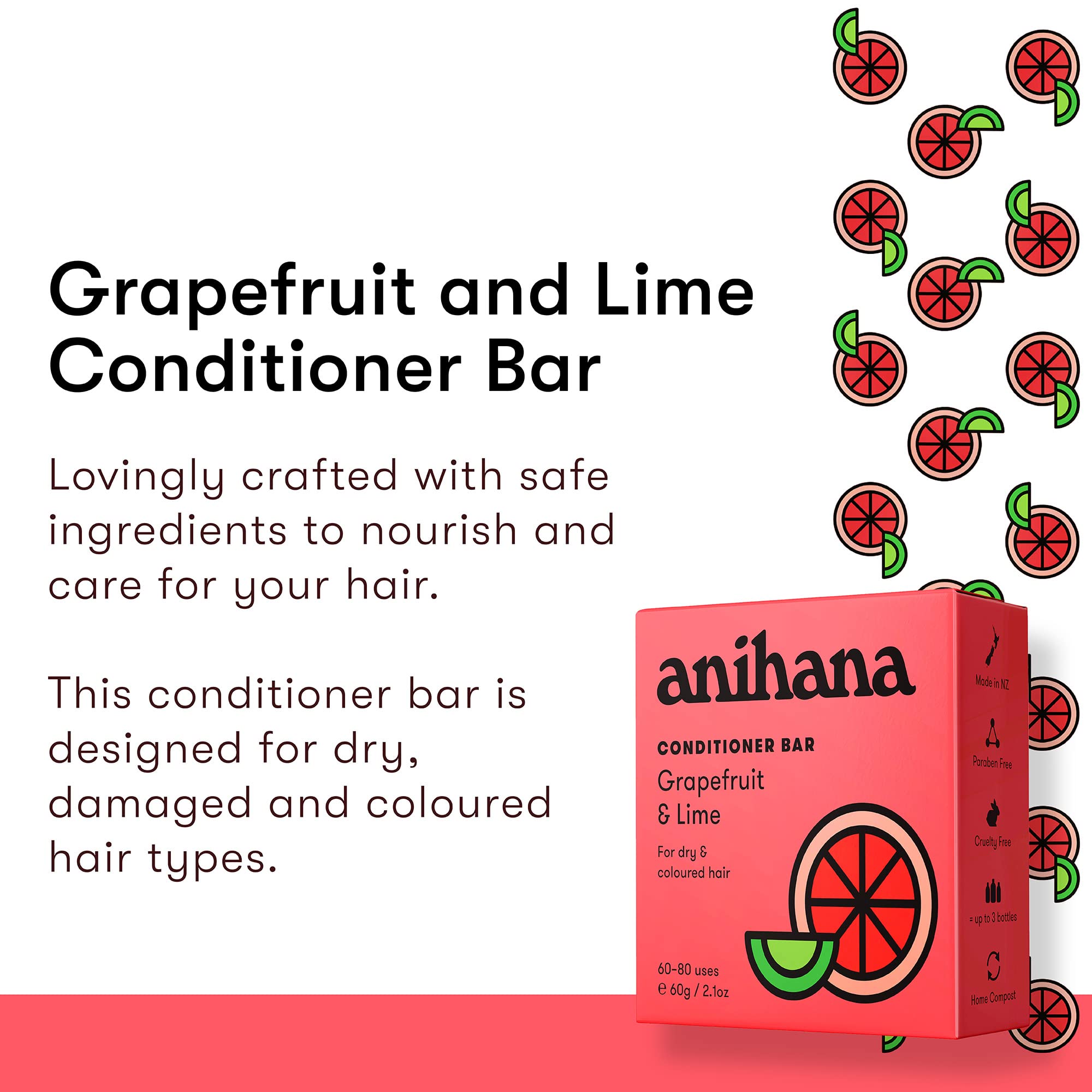 ANIHANA Conditioner Bar main prise, utilisation pratique et nomade.