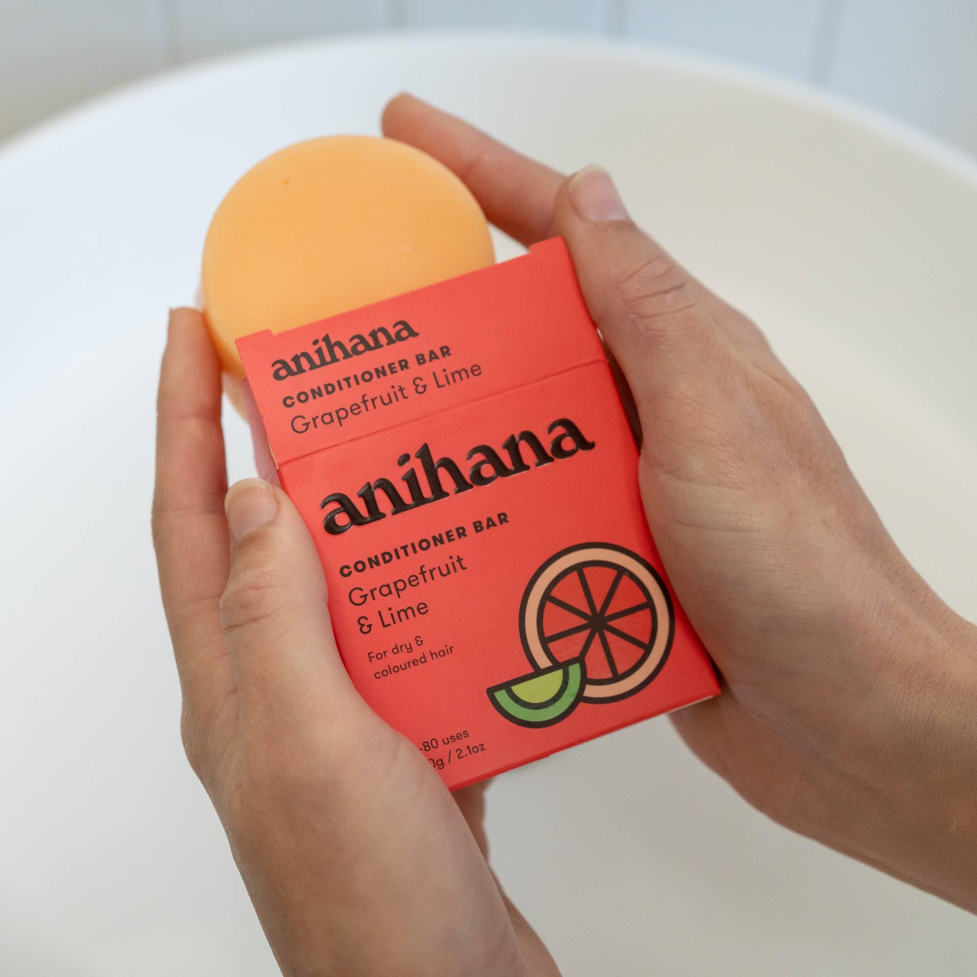 ANIHANA Conditioner Bar emballage compostable respectueux de l'environnement.