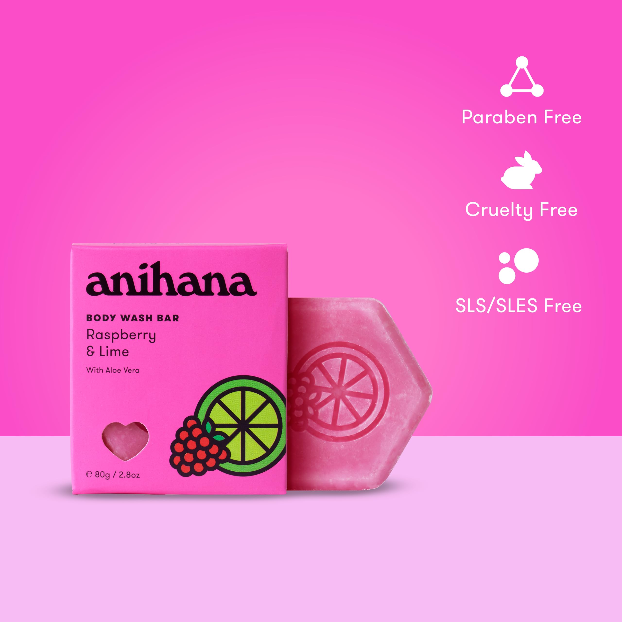 Texture douce ANIHANA barre-douche pour nettoyage délicat.