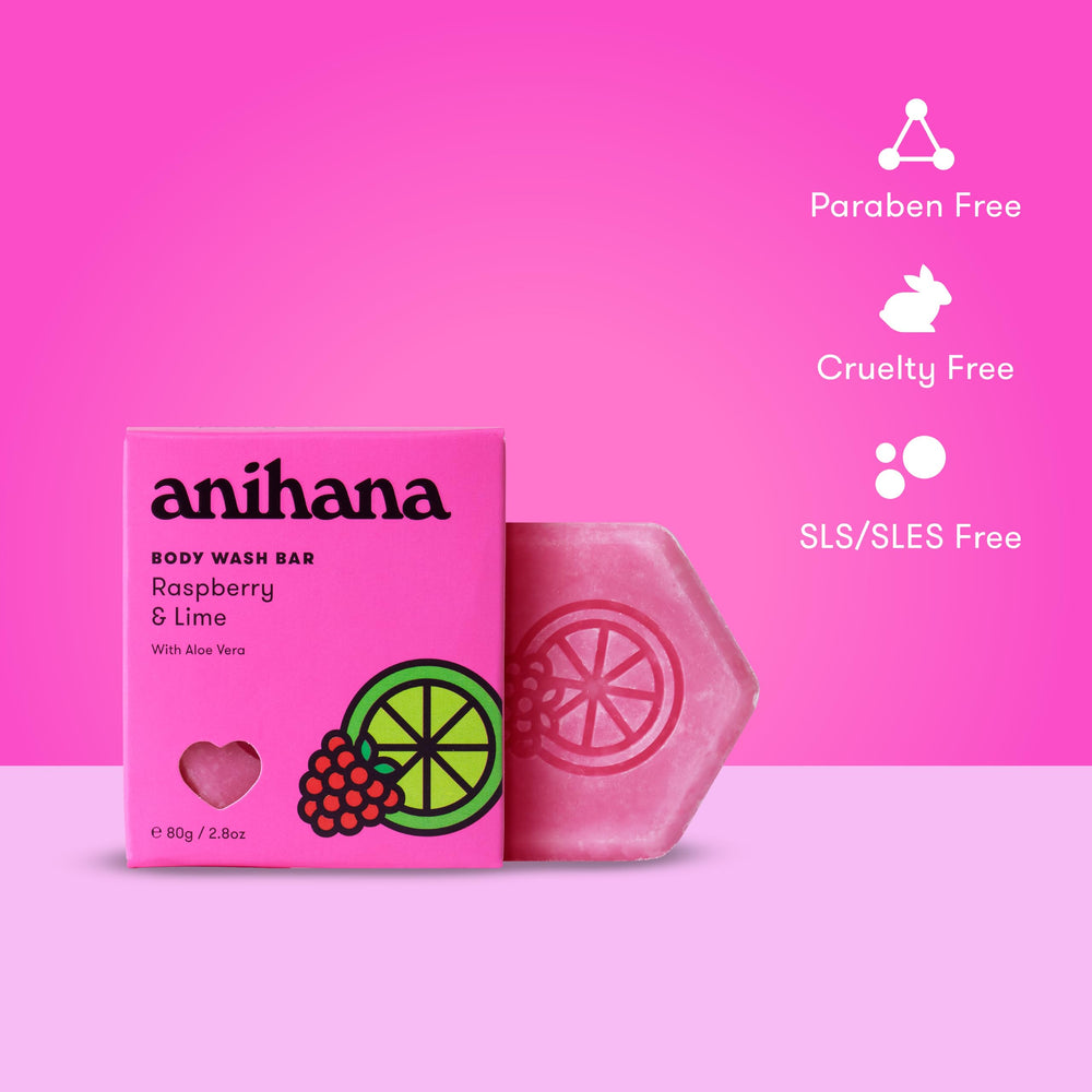 Texture douce ANIHANA barre-douche pour nettoyage délicat.