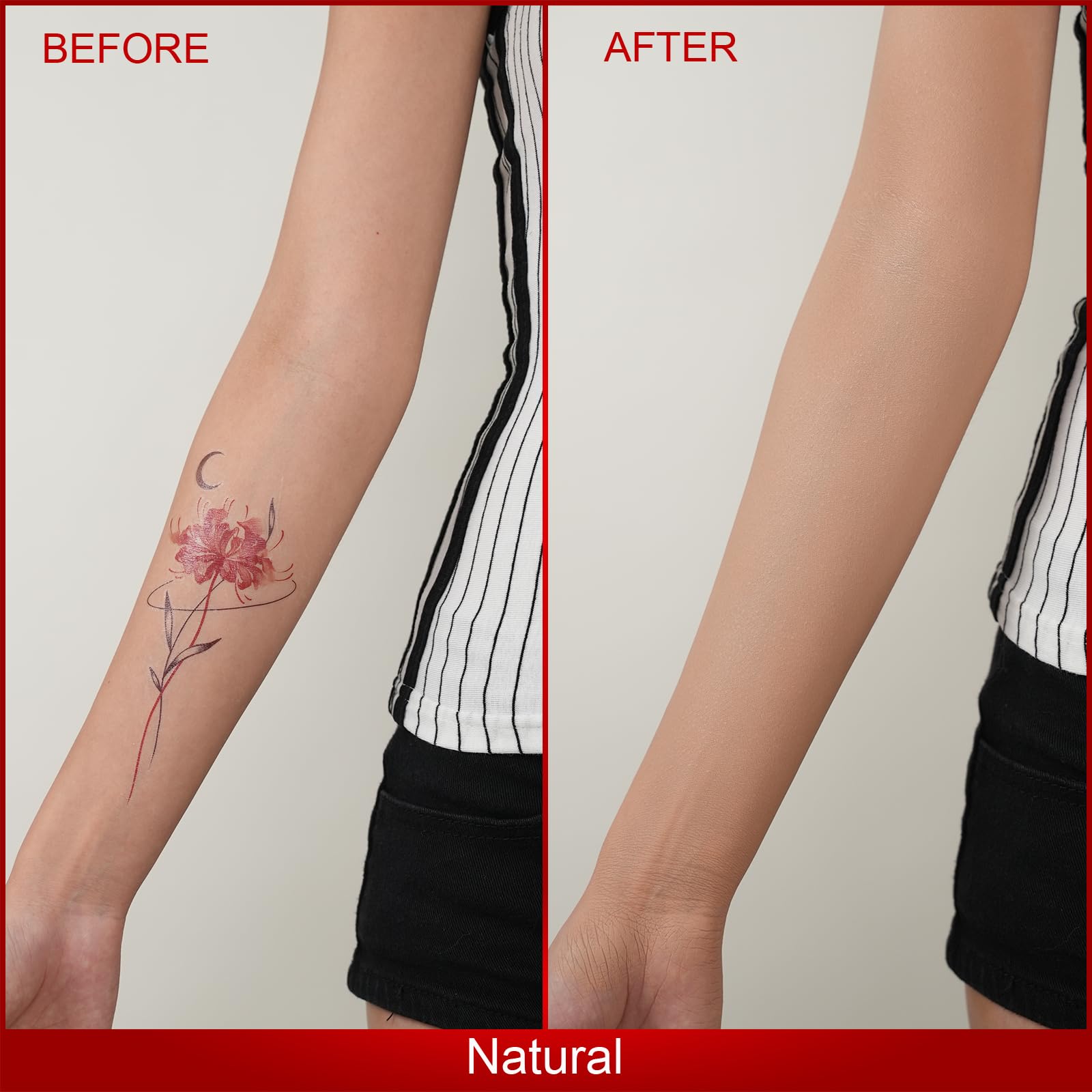 ANJOROUSA Body Coverage Perfector est imperméable et sans transfert pour la peau.