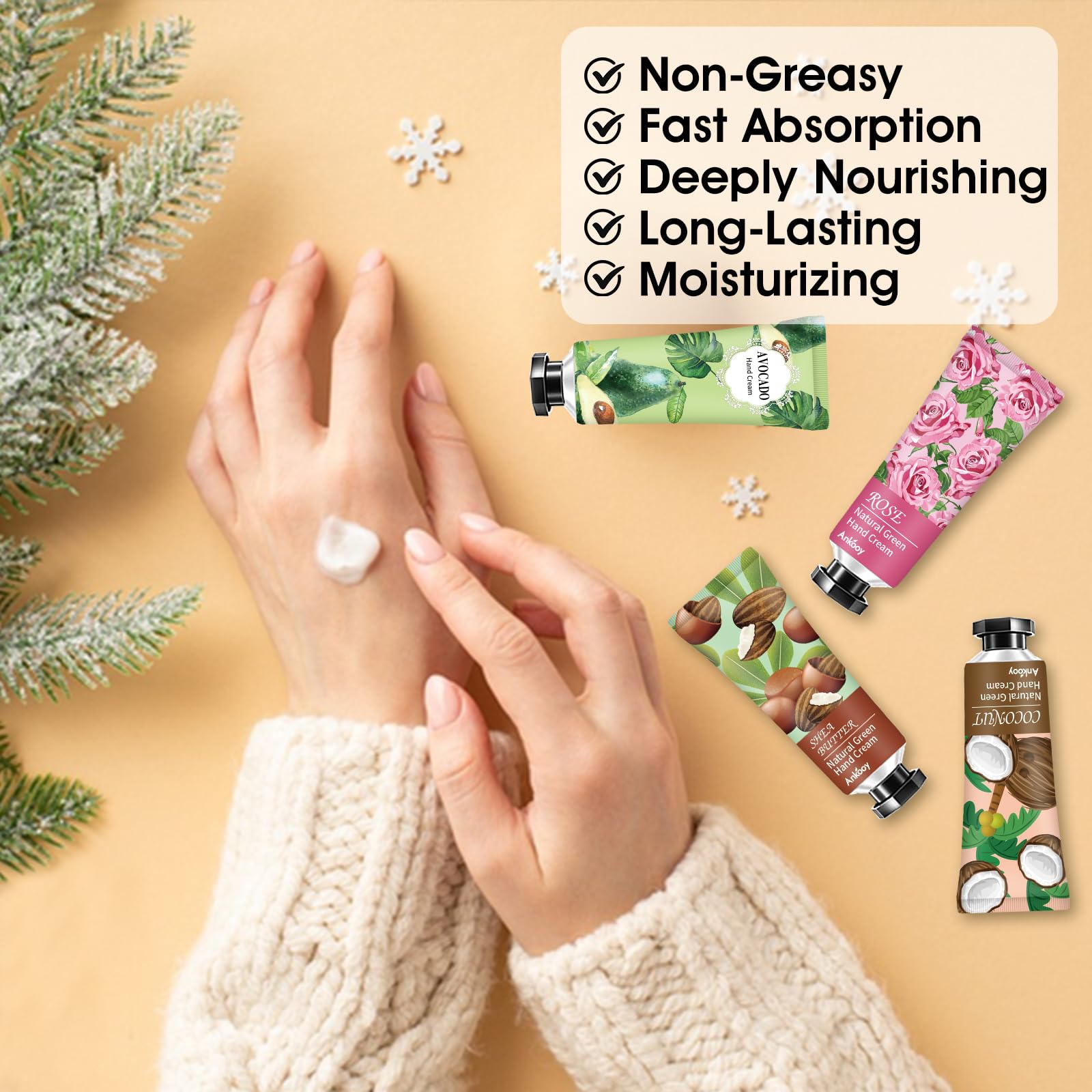 Ankoo-y creme mains rose douceur et soin nourrissant.