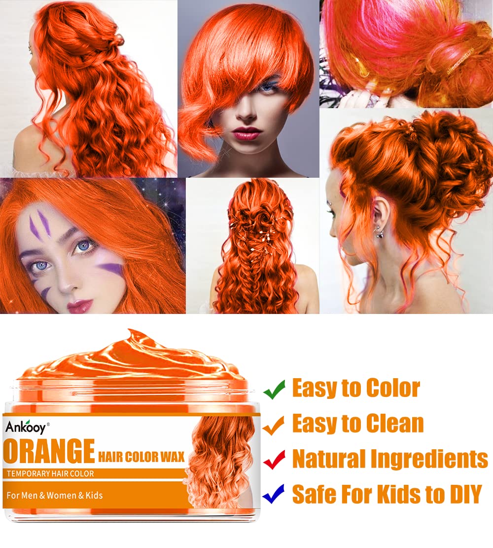 ANKOOY cire colorante cheveux rouge – accent fort et jeu créatif.