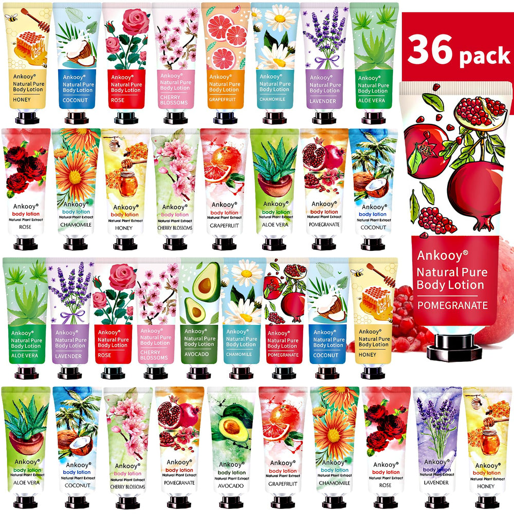Coffret ANKOOY 36 flacons, lotion pour le corps, parfait comme cadeau.