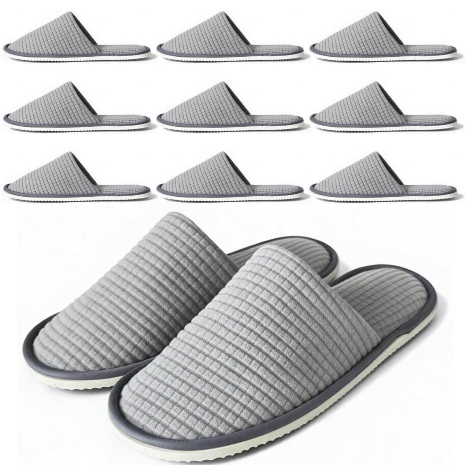 Anmerl chaussons hôtel jetables 10 paires offrant confort et hygiène à l'arrivée.