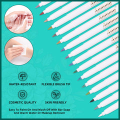 Anmmy marqueurs tatouage métalliques – nuanciers couleurs vives pour expressions créatives.