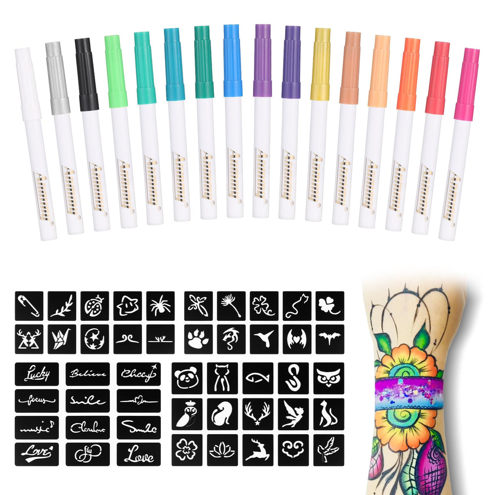 Anmmy marqueurs tatouage métalliques – emballage prêt à utiliser pour vos designs.