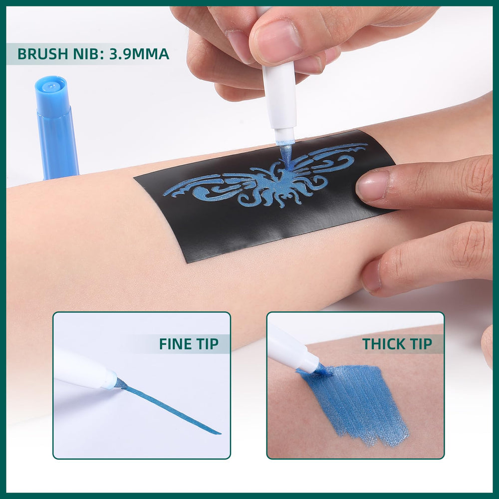 Anmmy marqueurs tatouage métalliques – idées festives pour fêtes et événements.