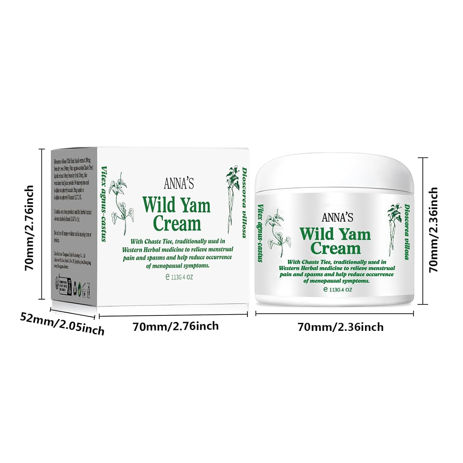 Elegant packaging of Anna's Wild Yam Cream for daily routines.