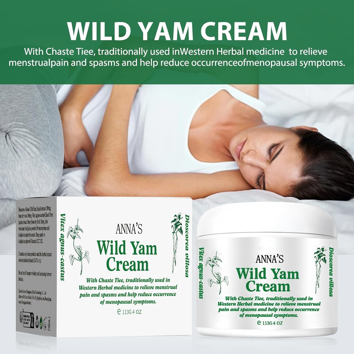 Anna's Wild Yam Cream texture-swirl showing quick absorption.