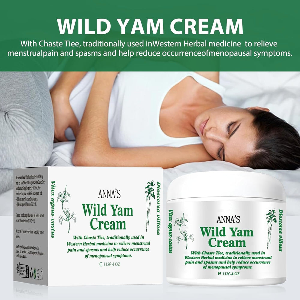 Anna's Wild Yam Cream texture-swirl showing quick absorption.