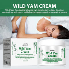 Anna's Wild Yam Cream texture-swirl showing quick absorption.