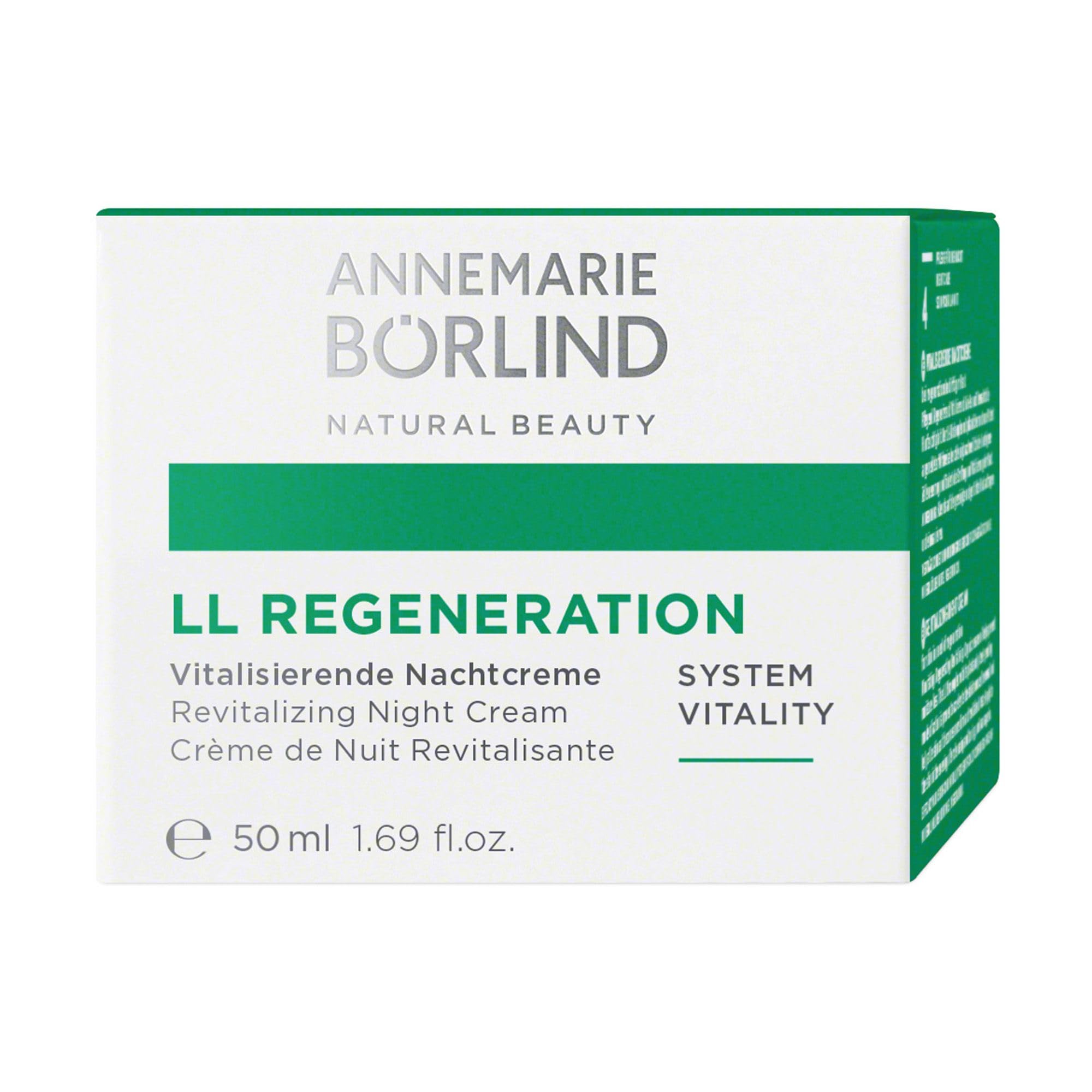 Texture onctueuse de la Crème Nuit Régénération ANNEMARIE BÖRLIND pour peau douce au matin.