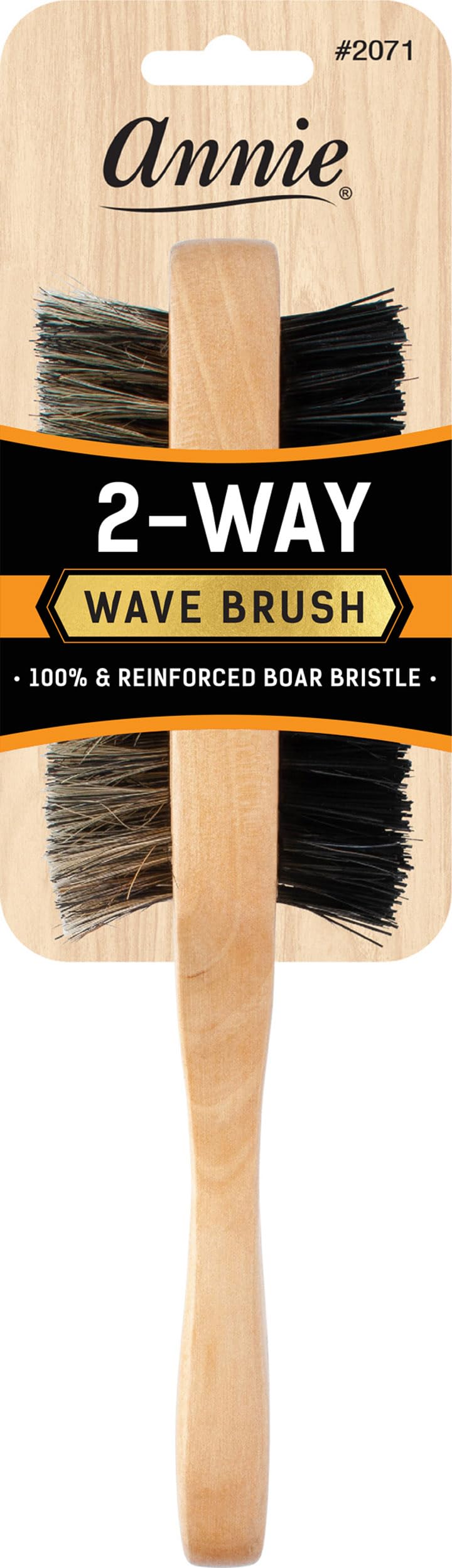 Brosse Annie Ondulante 2-Voies avec poils de sanglier pour démêlage en douceur et coiffage soigné.