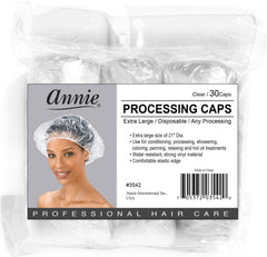 Annie cap-traitement-extralarge-clair protège les cheveux pendant les traitements.