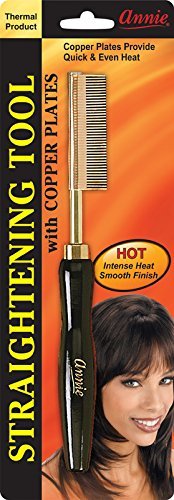 Annie Hot & Hotter – peigne thermique à dents fines pour petites tempes et racines, lissage précis.