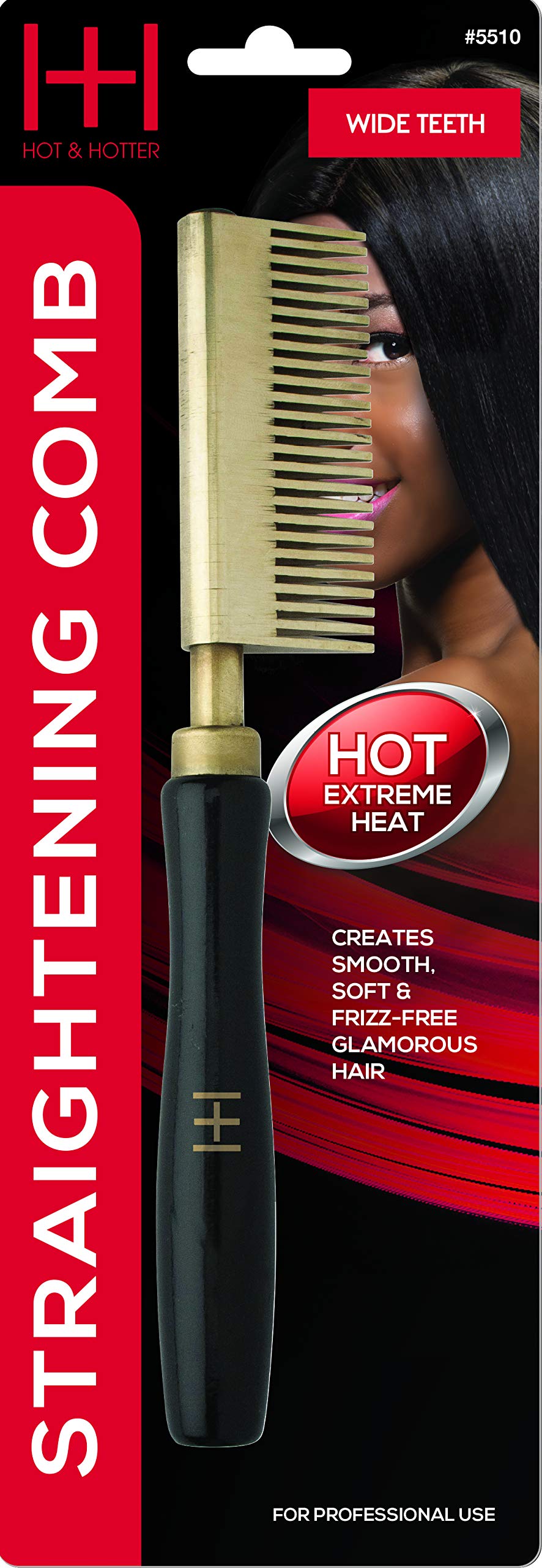 Peigne thermique Annie, dents larges facilitant démêlage sans tirailement pour cheveux épais.