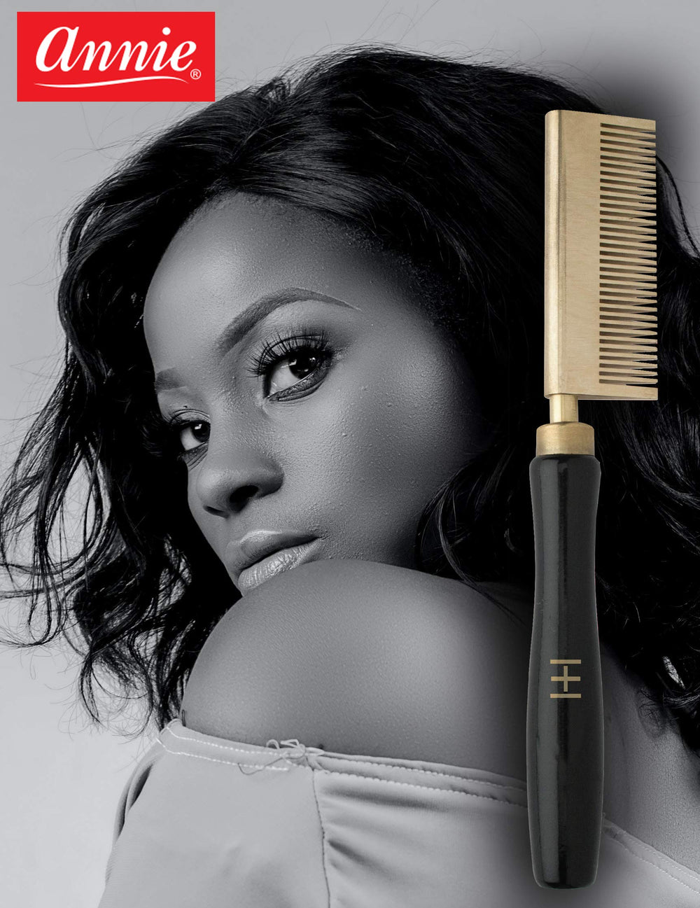 Peigne thermique Annie, prise en main robuste pour une utilisation en salon.