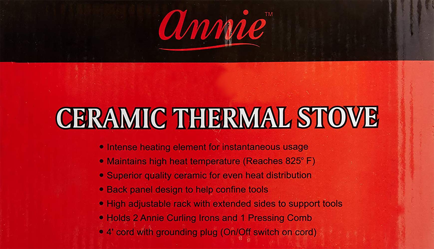 Annie poele thermique ceramique panneau arriere, confinement efficace des outils.