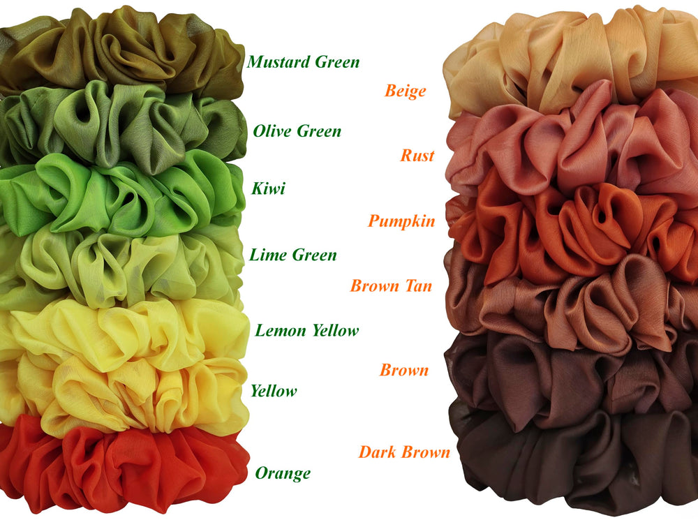 AnnushkaHomeDecor chouchou chiffon rouge en cadeau élégant prêt à offrir.