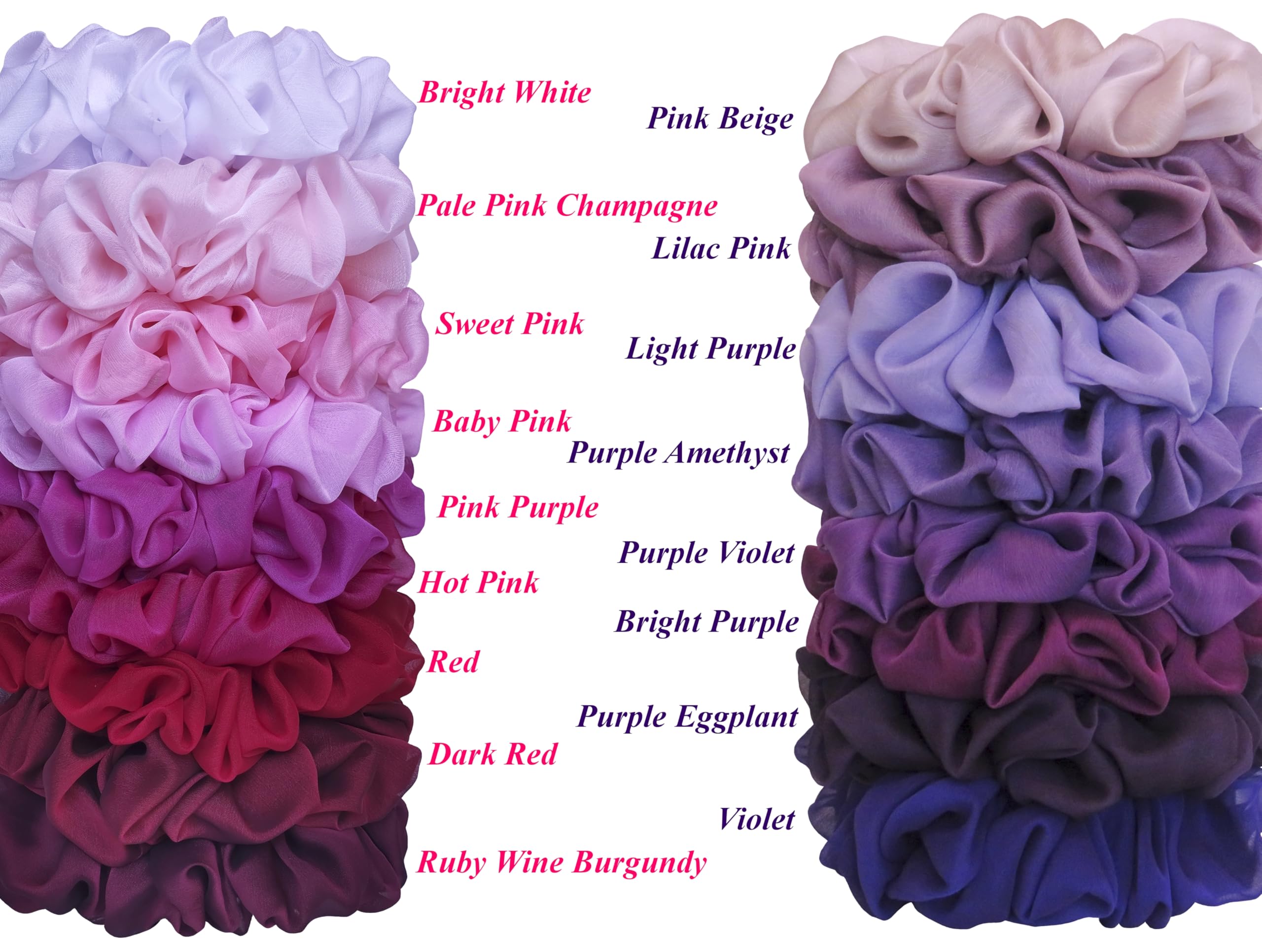 AnnushkaHomeDecor chouchou chiffon rouge parfait pour queue-de-cheval volumineuse.