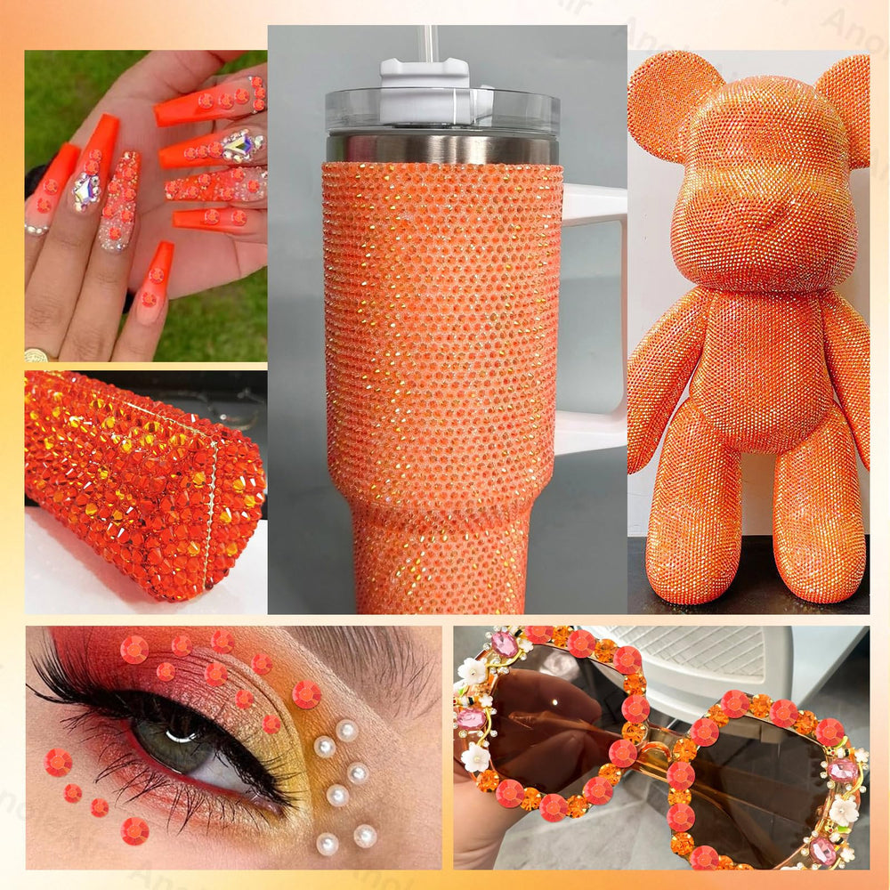 AnoleAir paillettes orange 6mm pour motifs imposants et durables.
