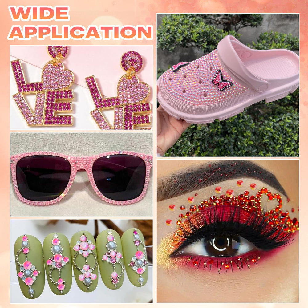AnoleAir paillettes rose-rouge résine 6 mm, pour designs audacieux.