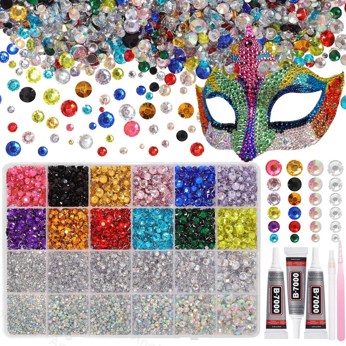 AnoleAir rhinestones résine à dos plat 2mm pour détails lumineux