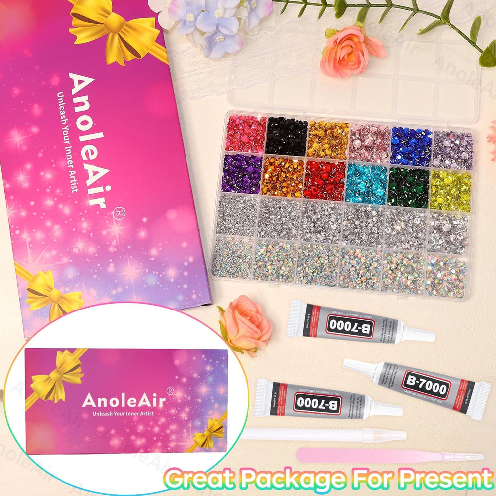 AnoleAir rhinestones résine à dos plat 3mm pour motifs précis et brillants