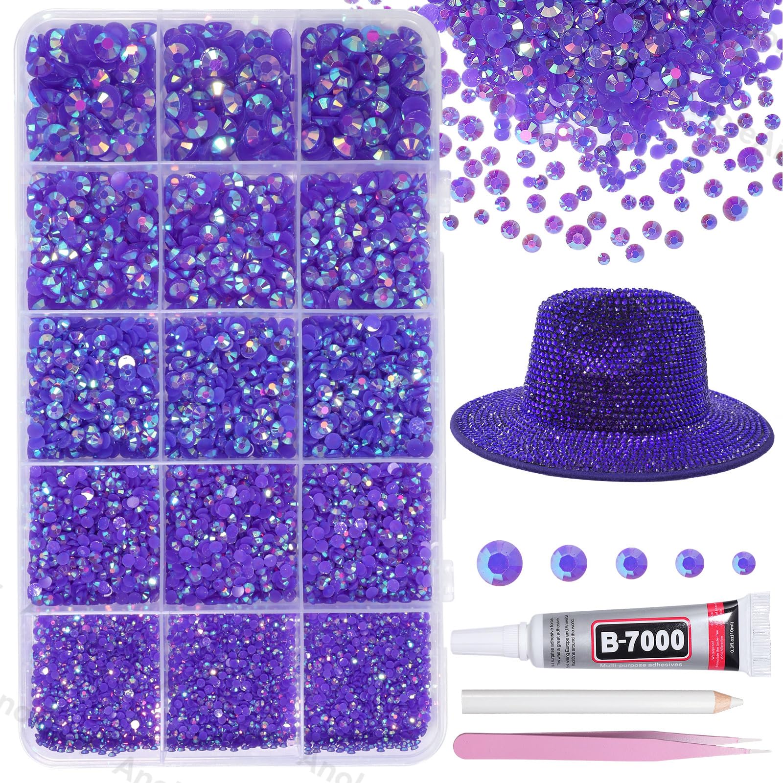 AnoleAir strass lilas 2mm pour bijoux et décorations éclatantes