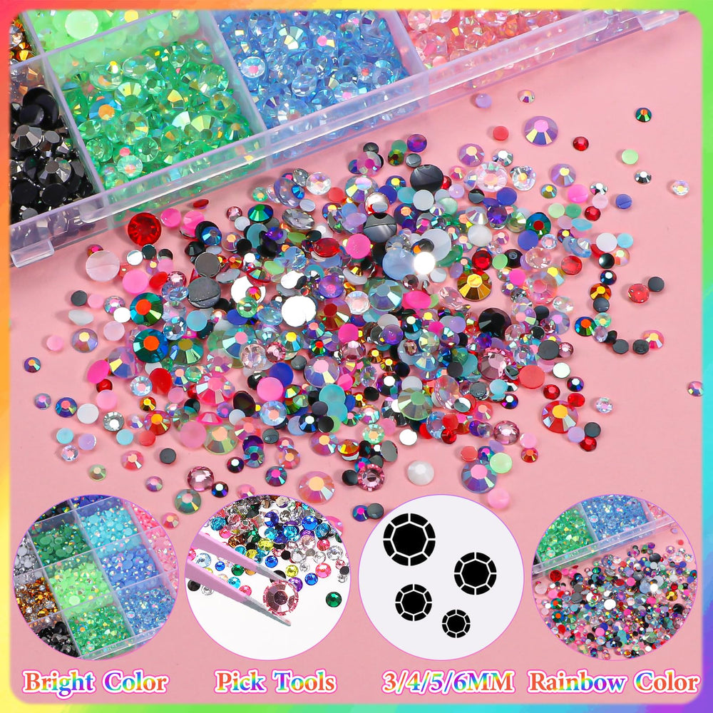 AnoleAir rhinestones résine flatback brillant pour embellir sacs, vêtements et décorations