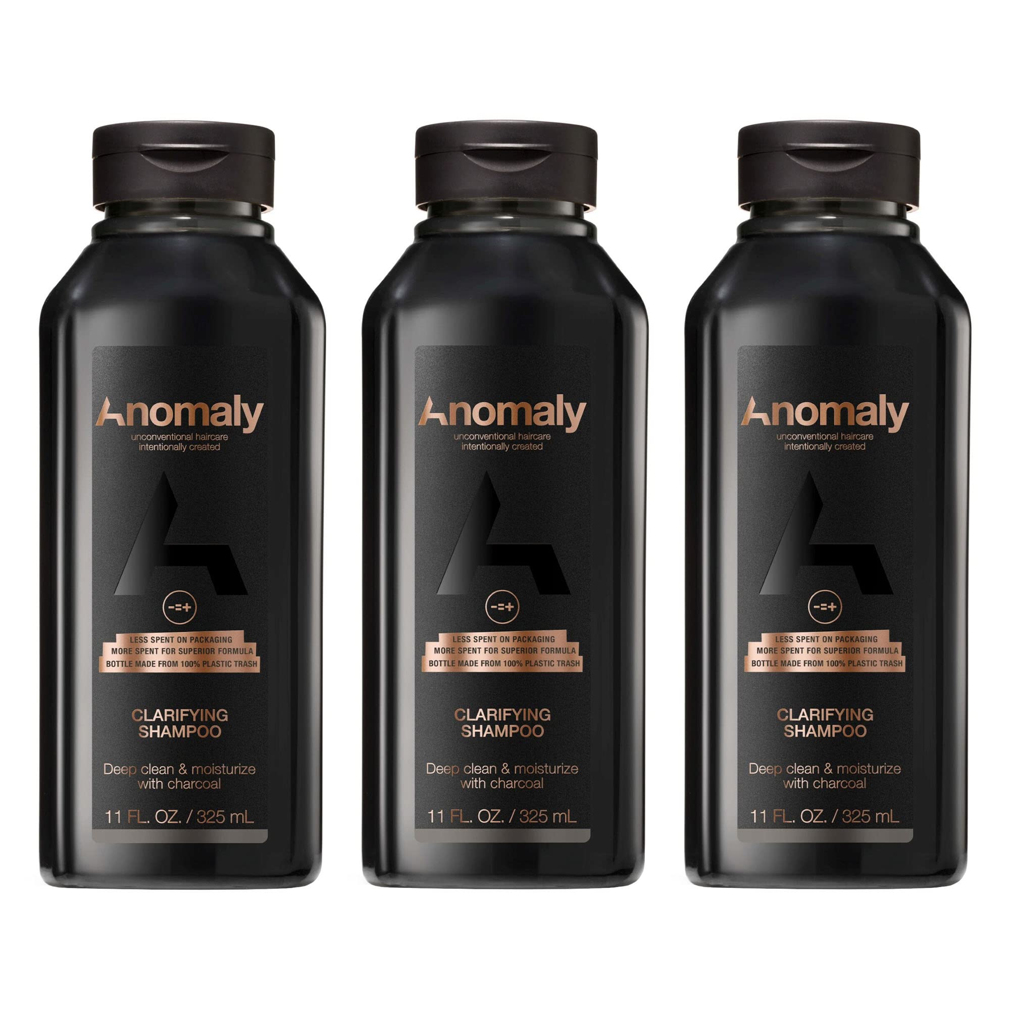 Anomaly Shampoing Charbon Eucalyptus en bouteille, clarification du cuir chevelu