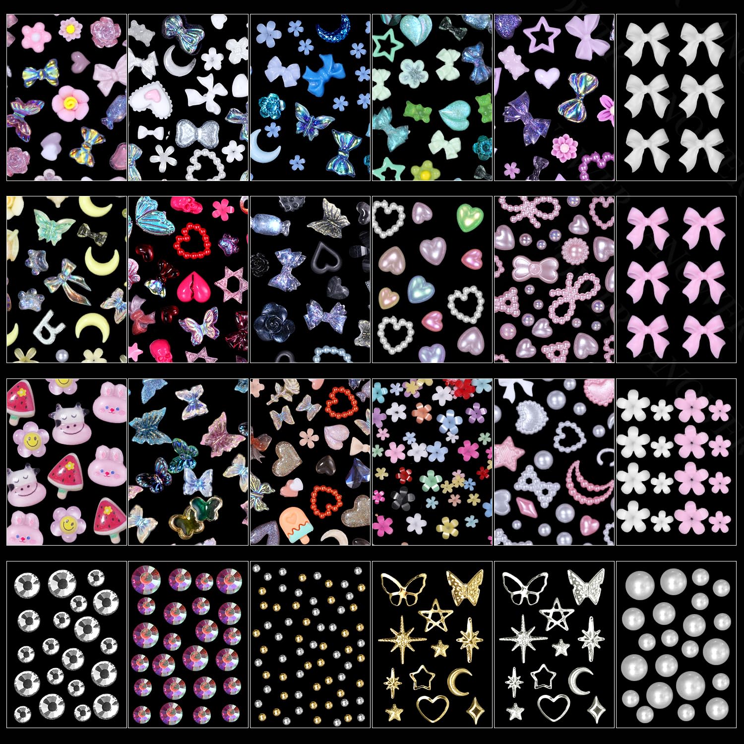 Charm papillon Anower pour nail art délicat et élégant.