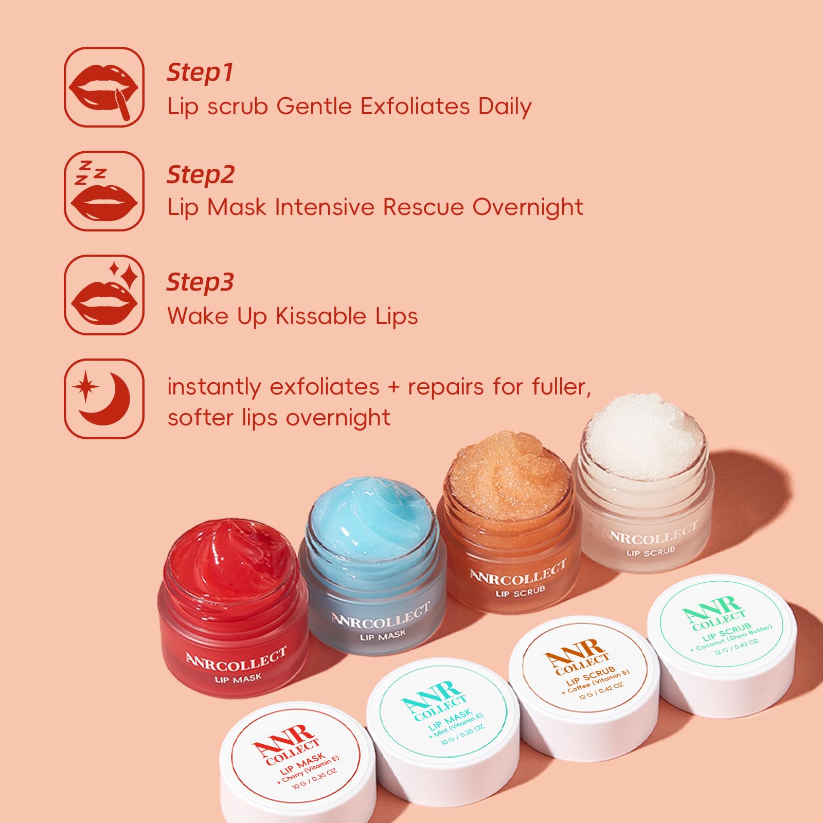 ANRCOLLECT Coffret Cadeau Lèvres – idée parfaite pour un petit luxe à offrir.