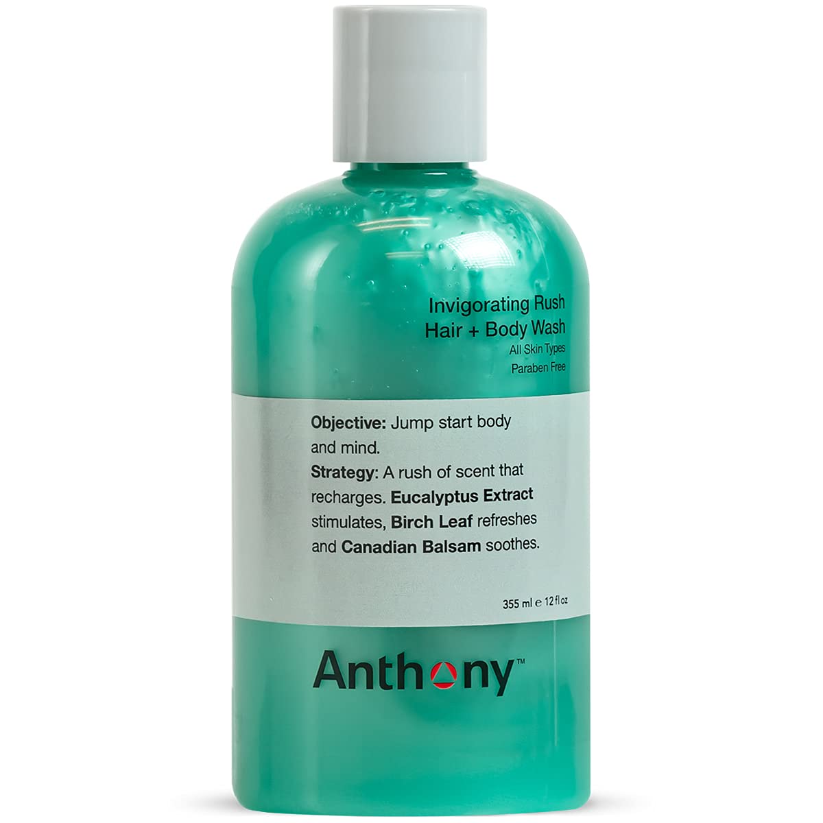 Anthony 2-en-1 douche-shampoo: bouteille pratique pour routine douche rapide et efficace.
