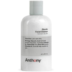 Anthony acide glycolique nettoyant visage – bouteille, élimine saletés et impuretés.