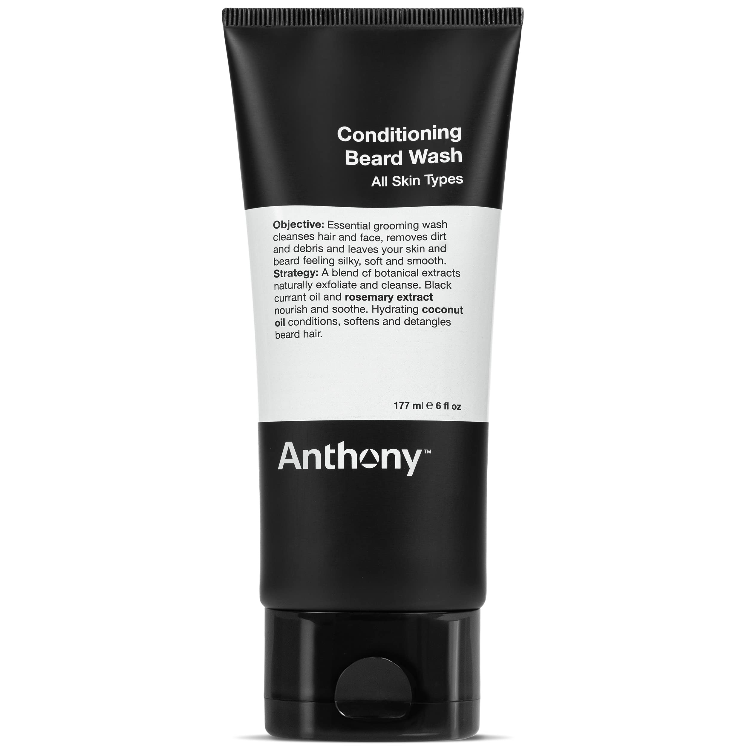 Bouteille Anthony Conditioning Beard Wash, pratique pour démêler la barbe.