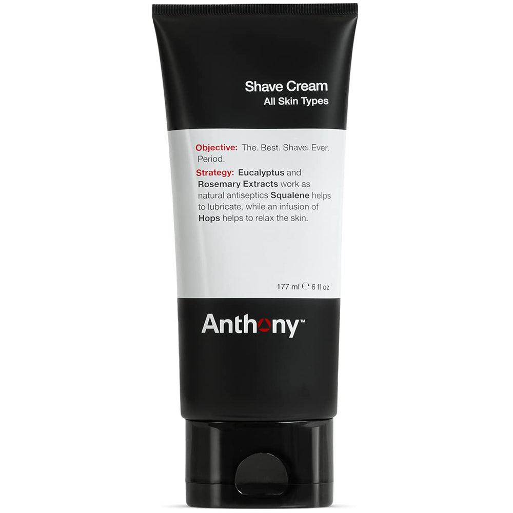Anthony crème de rasage pour homme peau sensible — Bouteille, texture riche qui facilite un rasage doux.