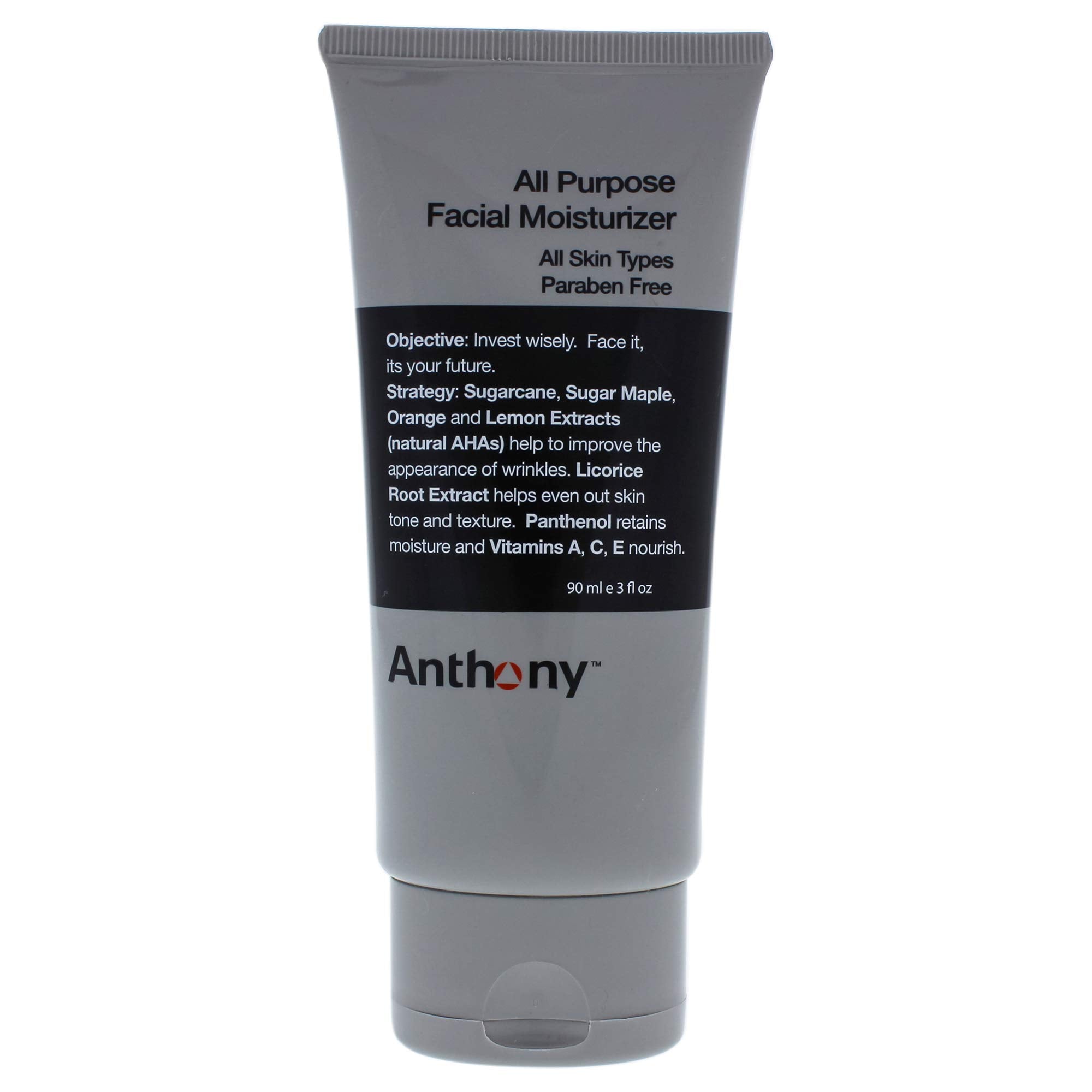 Anthony creme visage non-grasse – texture légère et protection anti-âge pour peau sensible.
