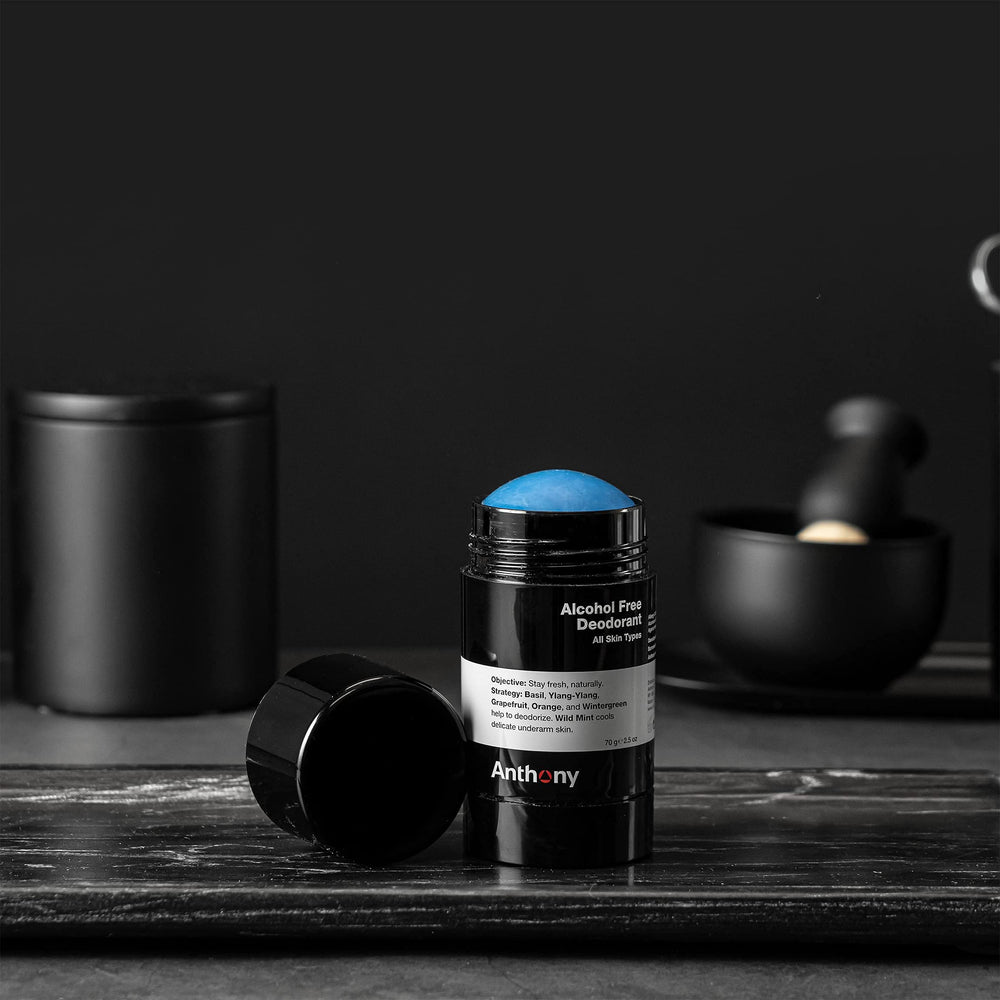 Anthony déodorant sans aluminium – texture gel frais pour peau sensible.