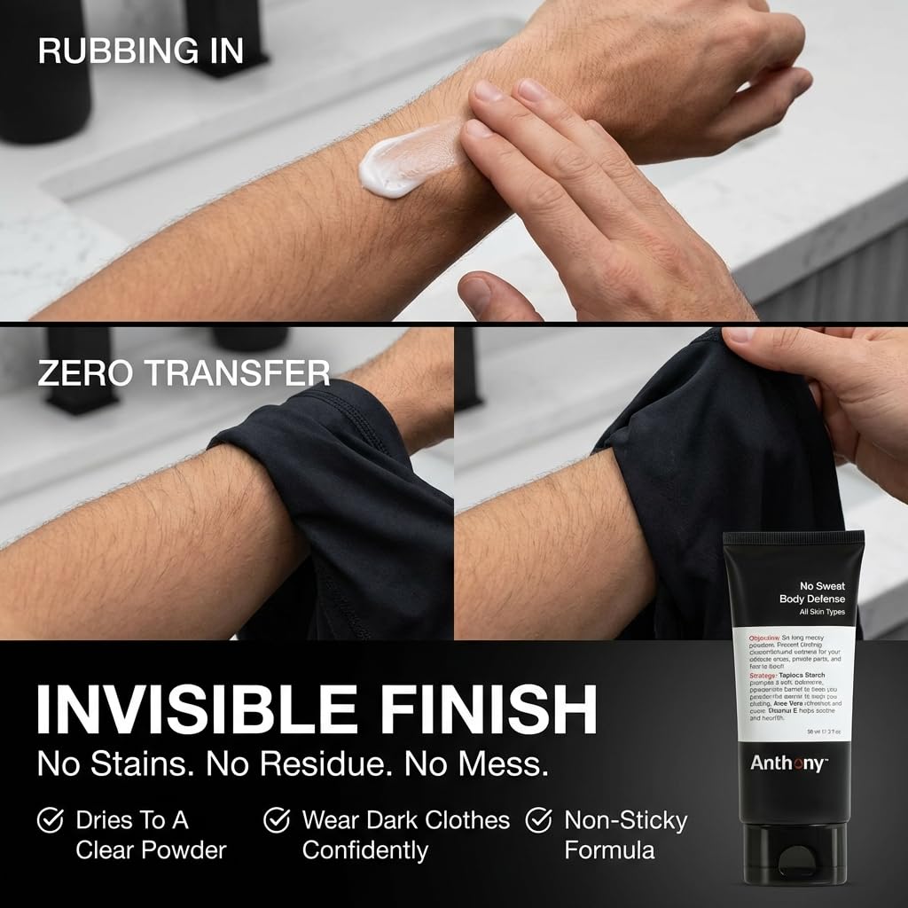 Anthony No Sweat : zone-groin-confort réduction des frottements et irritations.