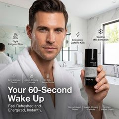 Application du gel-lotion Anthony Wake Up Call pour réveiller le teint