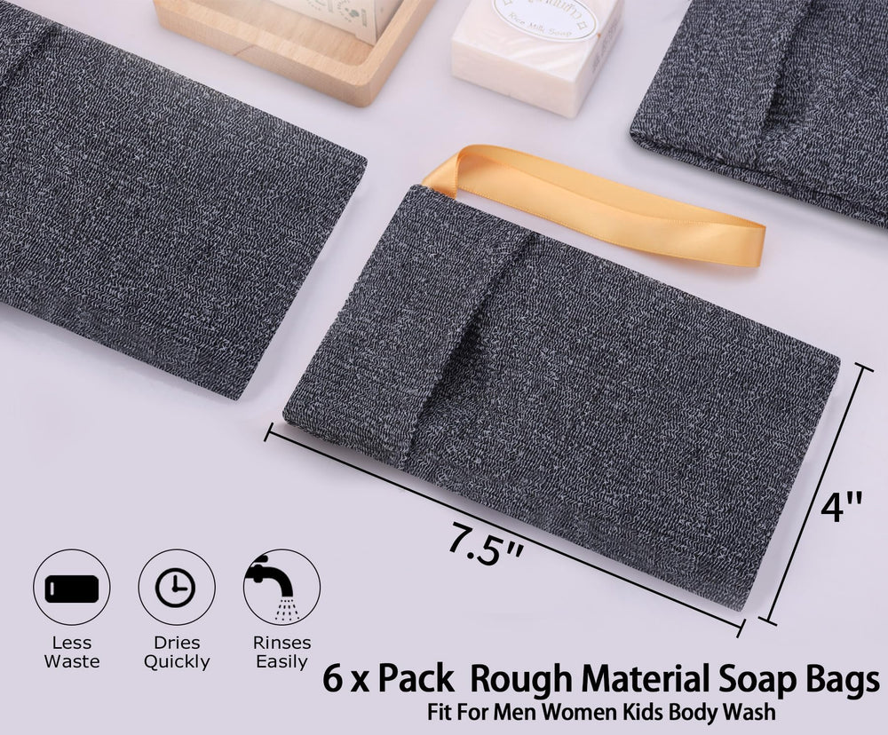 Kit six poches exfoliantes Antimbee, pratique pour voyage et domicile.