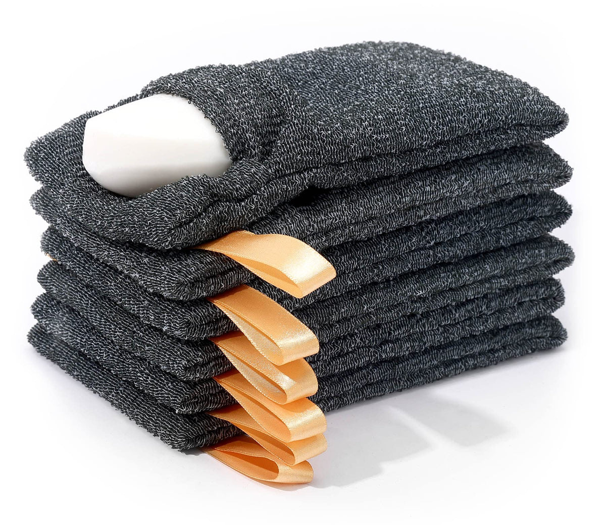 Pochette exfoliante Antimbee pour savon Six-Pack, mousse facile et savon mieux utilisé.