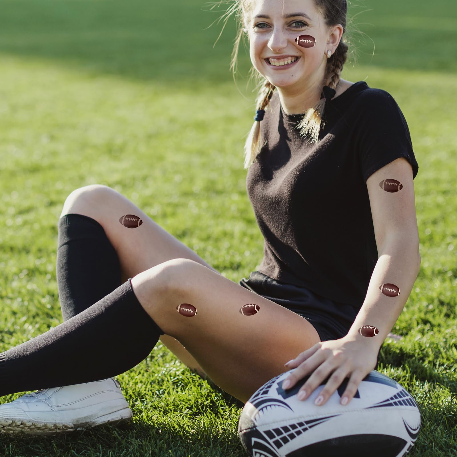 ANTING tatouages football sur les bras et le visage, usage polyvalent.